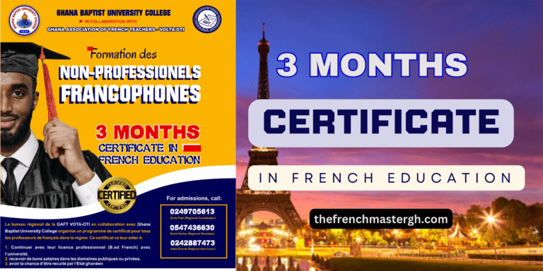 CERTIFICATE IN FRENCH EDUCATION